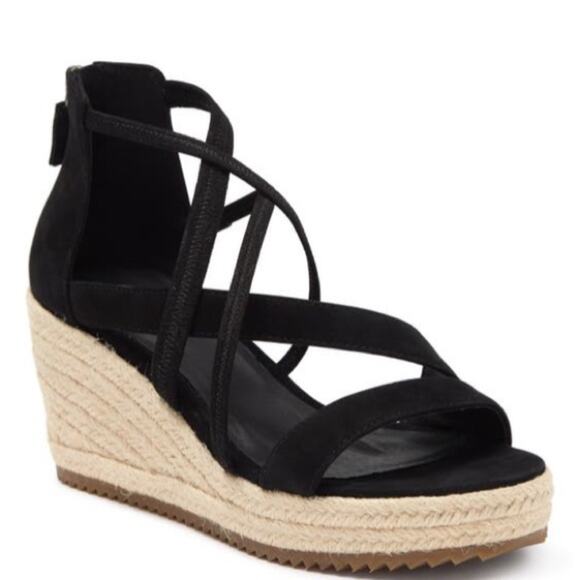 EILEEN FISHER Womens Wanda Strappy Leather Wedge Sandal Size 11 NWT - Picture 1 of 12